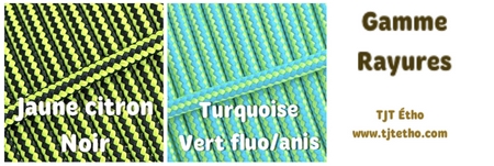 [m]Corde 6mm gamme rayures pour licol ethologique