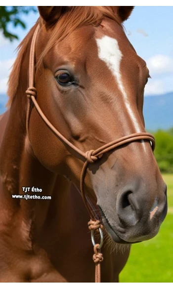 Licol en cuir ND à anneau