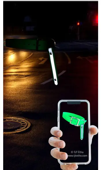 Poignée Théo réfléchissante