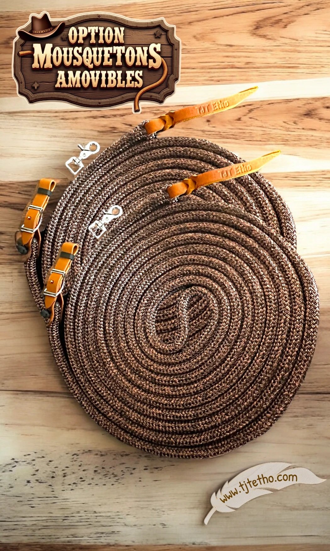 Longue rêne Célia 2X7m 14mm