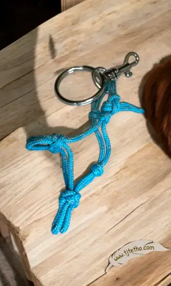 Porte clés mini licol éthologique noeud