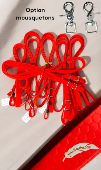 Stock Rênes fermées nid d'abeille 16 mm