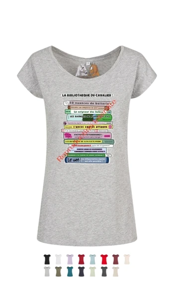 T-shirt B: La bibliothèque du cavalier !