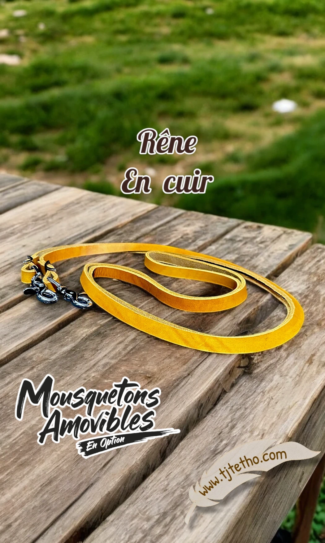 Rênes fermées cuir vachette huilé 3 à 4m