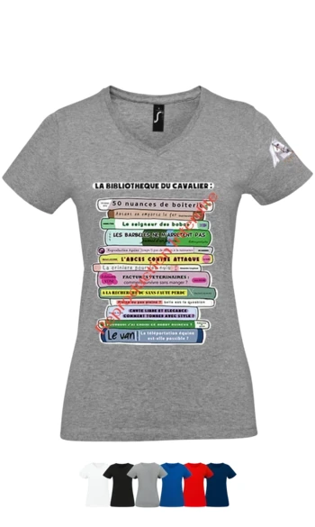 T-shirt V : La bibliothèque du cavalier