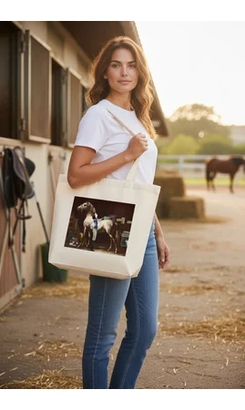 Sac shopping Géricault "Pur sang arabe"