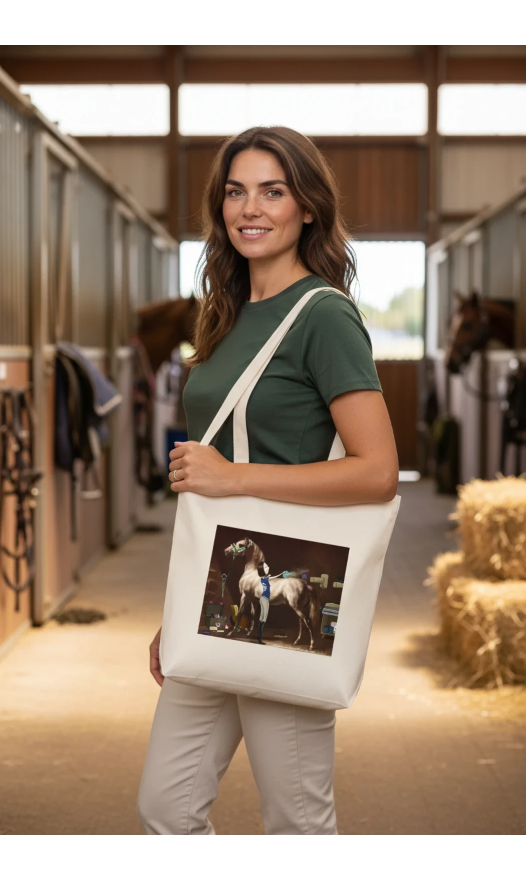 Sac shopping Géricault "Pur sang arabe"