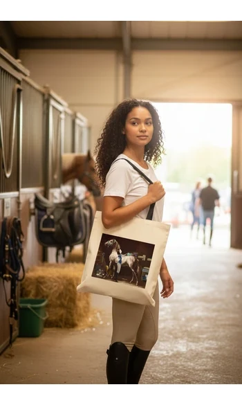 Sac shopping Géricault "Pur sang arabe"