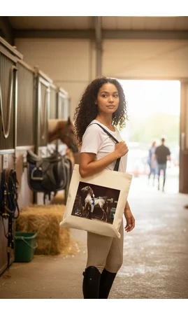 Sac shopping Géricault "Pur sang arabe"